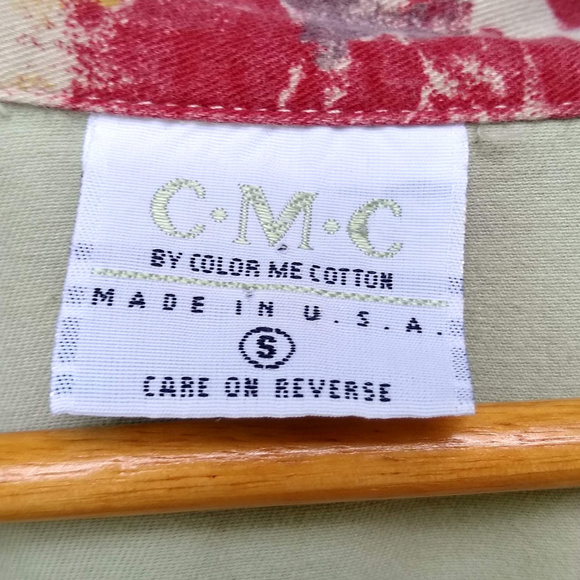 CMC Green & Floral Cotton Jacket - Picture 4 of 6